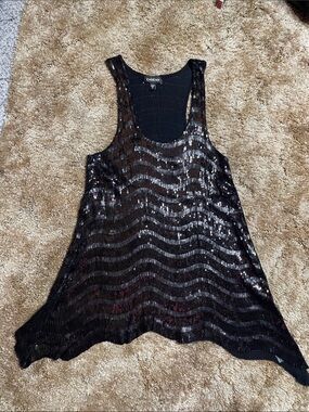 Bebe Woman’s XS Black Sequin Tank Top